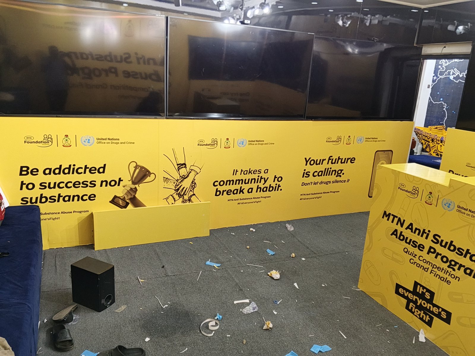 MTN Foundation and UNODC awareness event branding